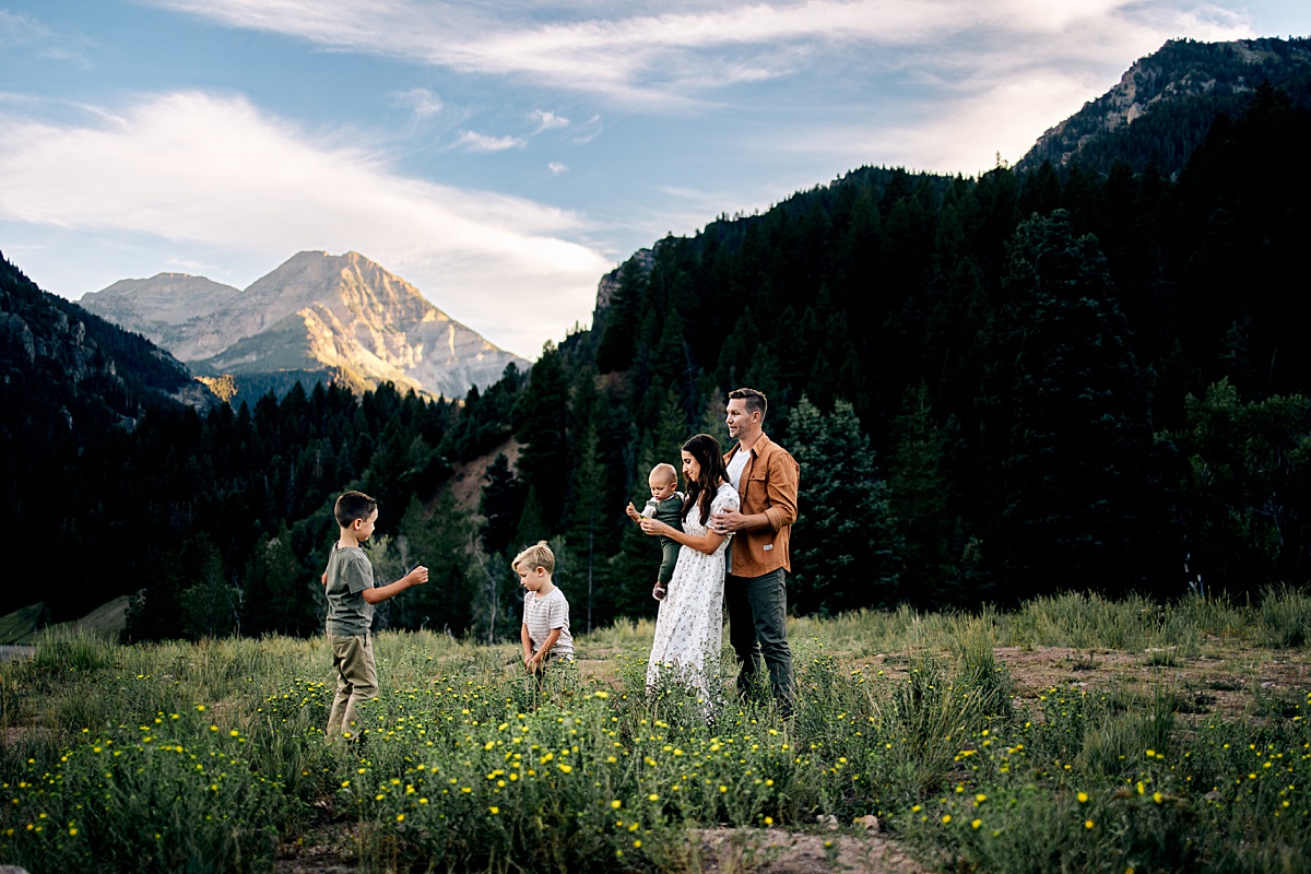 Utah Summer Family Pictures at Tibble Fork