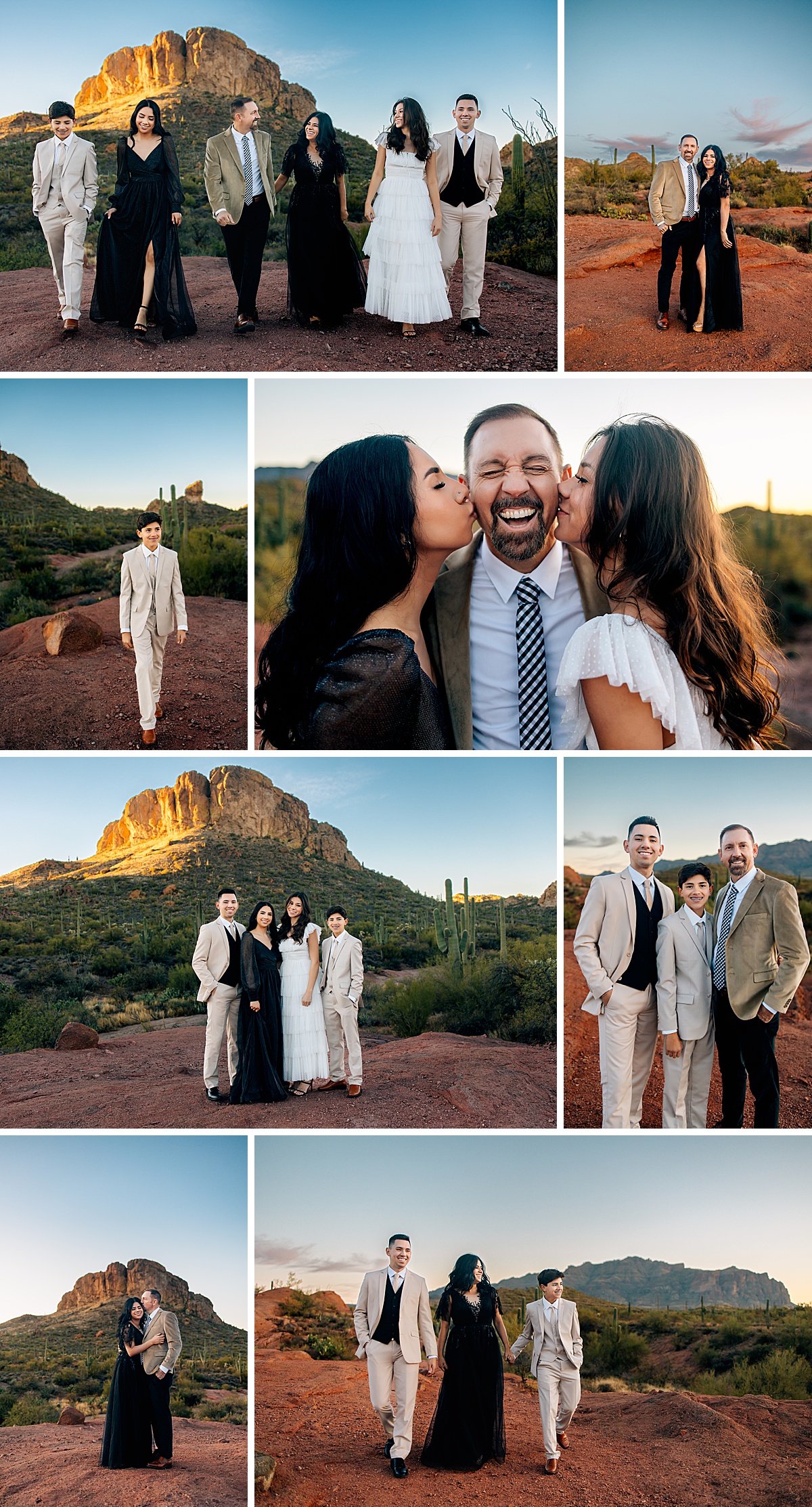 Going Formal for Desert Family Photos | Superstition Mountains Family Session in East Valley Arizona