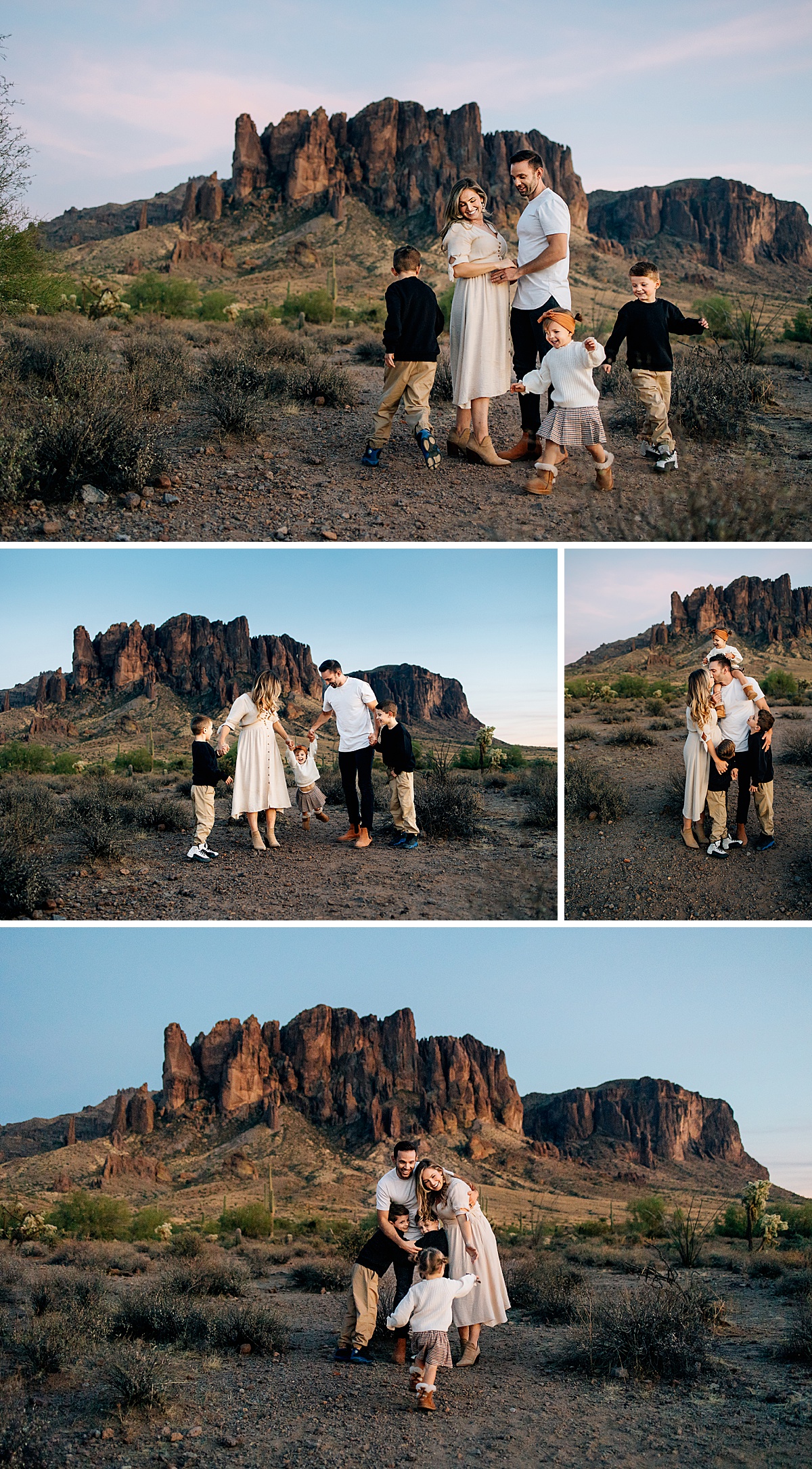 Desert Sunset Magic at Lost Dutchman State Park | Chandler Arizona Family Photographer