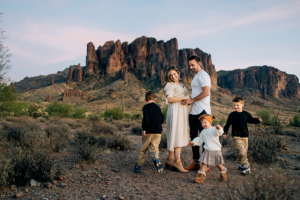 Desert Sunset Magic at Lost Dutchman State Park | Chandler Arizona Family Photographer